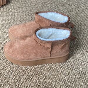 Olivia and Kate flat heel platform booties NWT